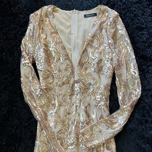 Gold sequin dress